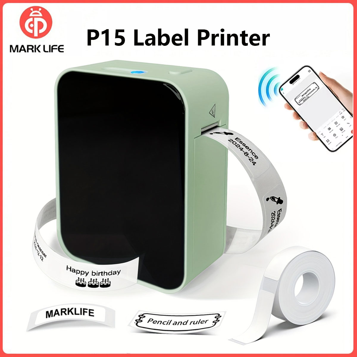 Commercial Printing Network - طابعة ملصقات محمولة Marklife P15، طابعة