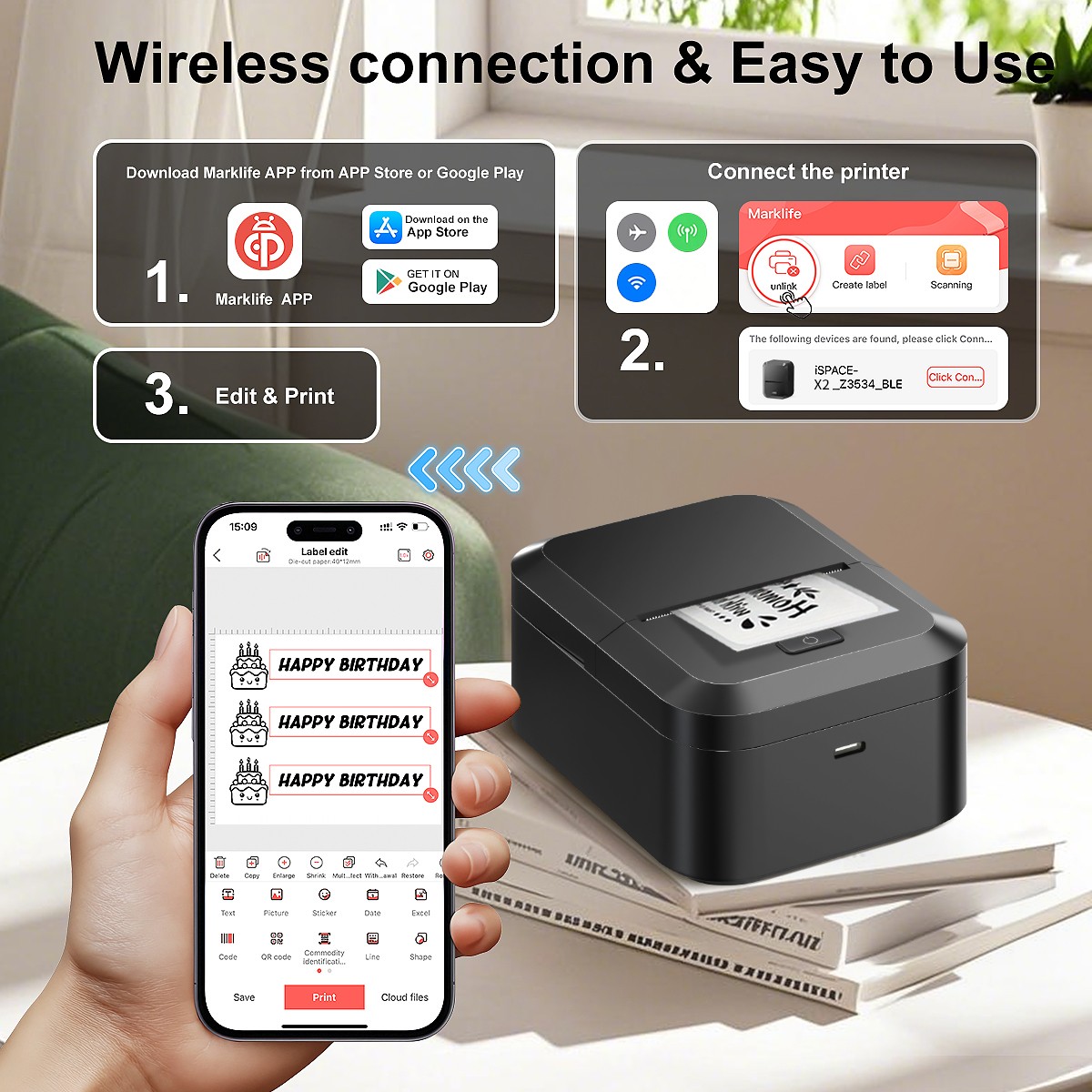 طابعة حرارية محمولة Marklife X - مراجعة Commercial Printing Network وسعره